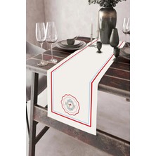 Aymira Home 40X140CM Dokuma Leke Tutmaz Baskılı Tay Tüyü Kumaş Masa Örtüsü Dekoratif Runner Yıkanabilir