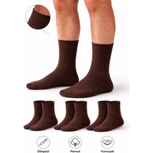 Ducks Socks Erkek Pamuk Dikişsiz Lastiksiz Çorap 3'lü Paket Uzun Konç / Iz Bırakmaz / Sıkmayan Çorap