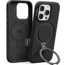 Torras Apple iPhone 16 Pro O Stand Spin Silicone Serisi Magsafe Kılıf