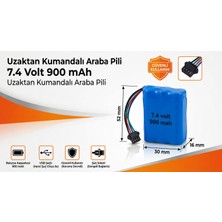 Mam Shop BMS Korumalı Orion Marka 7.4V 900 Mah 14500 (AA Kalem Pil Boyutunda) Jstsm 4p 4 Pin ve 4 Kablolu Uzaktan Kumandalı Oyuncak Araba Pili