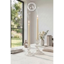 Glamis Selen Concept Linea Model Cam Şamdan & Mumluk Küçük Boy ve Orta Boy Set