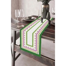Aymira Home 40X140CM Dokuma Leke Tutmaz Baskılı Tay Tüyü Kumaş Masa Örtüsü Dekoratif Runner Yıkanabilir