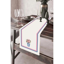 Aymira Home 40X140CM Dokuma Leke Tutmaz Baskılı Tay Tüyü Kumaş Masa Örtüsü Dekoratif Runner Yıkanabilir