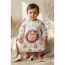 Etorva Store Savannah Lion Serisi Su Geçirmez Uzun Kollu Mama Önlüğü - Blw Uyumlu, Leke Tutmaz ve Bohem Tasa