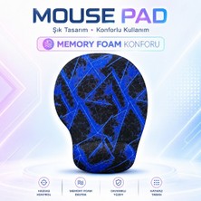 Black Flex Dijital Baskılı Memory Foam Ergonomik Bilek Destekli Siyah-Mor Mause Pad