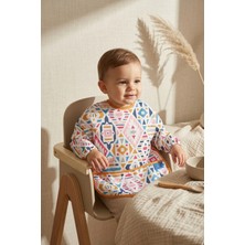 Etorva Store Boho Dream Etnik Desenli Sıvı Geçirmez Uzun Kollu Bebek Mama Önlüğü - Blw Uyumlu Kırıntı C