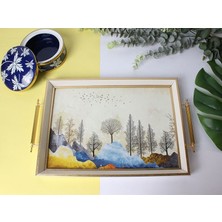 sembol 1025 Krem Tepsi 50X31X4 cm