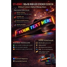 Eco Lounge 1 Adet Cata Ct 4568 Esnek Yapışkanl Matrix LED Panel 96X16 Rgb