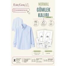 Esin'in Diktikleri Erkek Normal Gömlek Kalıbı | XS-5XL Beden | Kağıt Baskı | Profesyonel Dikiş Kalıbı