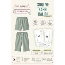 Esin'in Diktikleri Erkek Şort ve Kapri Kalıbı | XS-5XL Beden | Kağıt Baskı | Profesyonel Dikiş Kalıbı