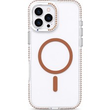 Nettech Apple iPhone 15 Pro Uyumlu Taşlı Seri Arka Koruma Kılıf