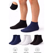 Ducks Socks Erkek Pamuk Dikişsiz Lastiksiz Çorap 3'lü Paket Kısa Konç / Iz Bırakmaz / Sıkmayan Çorap