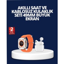Brf Store Sepetium Watch 9 Max Akıllı Saat ve Kablosuz Kulaklık Seti 2 Kordonlu Sesli Görüşme Özellikli