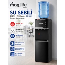 maxilife Aqua Kompresörlü Su Sebili Sıcak Soğuk Normal Su Alt Dolaplı 3 Musluklu Su Sebili