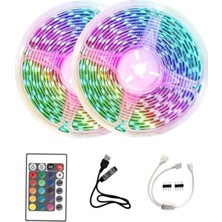 Brf Store Sepetium 10M Şerit LED Iç Mekan Renkli Rgb Şerit LED Kumandalı
