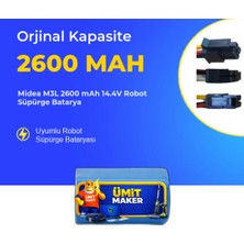 Ümit Maker Midea M3L 2600 Mah 14.4V Robot Süpürge Batarya