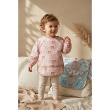 Etorva Store Teddy Guard Sıvı Geçirmez Uzun Kollu Bebek Mama Önlüğü 2'li Set - 6-24 Ay Leke Tutmaz Blw Uyu