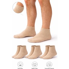Ducks Socks Erkek Pamuk Dikişsiz Lastiksiz Çorap 3'lü Paket Kısa Konç / Iz Bırakmaz / Sıkmayan Çorap