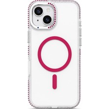 Nettech Apple iPhone 15 Uyumlu Taşlı Seri Arka Koruma Kılıf
