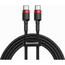 Brf Store Sepetium Baseus Cafule, 20 W 3.0 A Usb-C & Usb-C Hızlı Şarj & Data Aktarımı Kablosu, 1 Metre, Kırmız