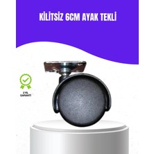 Brf Store Sepetium 6 cm Kilitsiz Masa Ayağı Tekli Döner Tekerlek