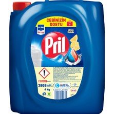 Brf Store Sepetium Pril Limon Kokulu Sıvı Bulaşık Deterjanı 1 x 4 Kg, Limon 4kg