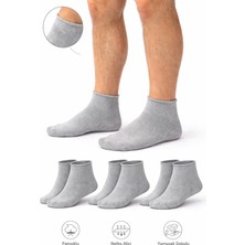 Ducks Socks Erkek Pamuk Dikişsiz Lastiksiz Çorap 3'lü Paket Kısa Konç / Iz Bırakmaz / Sıkmayan Çorap