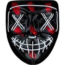 Brf Store Sepetium Hallowen Parti Maskesi Neon LED Işıklı Maske 3 Modlu Cadılar Bayramı Maskesi