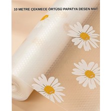 Brf Store Sepetium 10 Metre Papatya Desenli Dolap Içi Kaymaz Koruyucu Mat