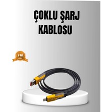 Brf Store Sepetium 65W 4’ü 1 Arada Örgülü Hızlı Şarj Kablosu Usb-C Usb-A Çoklu Şarj Dayanıklı