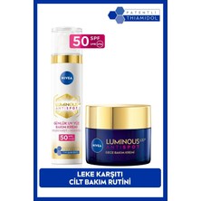 Nivea Luminous630 Leke Karşıtı Cilt Bakım Rutini, SPF50 Güneş Koruyucu Yüz Bakım Kremi 40ml ve Gece Kremi Seti, Nemlendirici