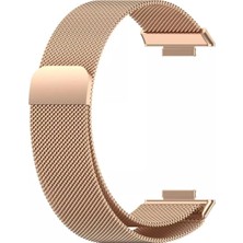 Brf Store Sepetium Huawei Watch Fit 2 Uyumlu Kordon Hasır Metal Örgü Işlemeli Mıknatıslı Kayış