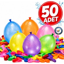 Nistabolje 50 Adet Su Balonu Eğlenceli Su Savaşları Karışık Renkli Balon
