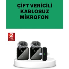 Brf Store Sepetium Canlı Yayın ve Video Çekimleri Için Çiftli Kablosuz Yaka Mikrofon