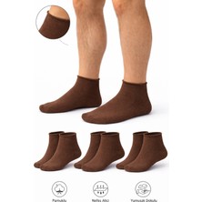 Ducks Socks Erkek Pamuk Dikişsiz Lastiksiz Çorap 3'lü Paket Kısa Konç / Iz Bırakmaz / Sıkmayan Çorap