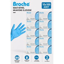 Pudrasız Mavi Nitril Eldiven L Beden 10'lu Paket