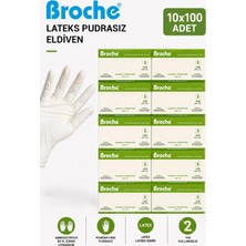 Broche LATEKS PUDRASIZ MUAYENE ELDİVENİ S BEDEN 10'LU PAKET