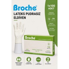 Broche LATEKS PUDRASIZ MUAYENE ELDİVENİ S BEDEN 100 ADET