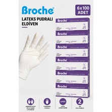 Broche LATEKS PUDRALI MUAYENE ELDİVENİ L BEDEN 6'LI PAKET