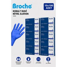 Broche PUDRASIZ KOBALT MAVİ NİTRİL ELDİVEN L BEDEN 10'LU PAKET