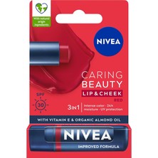 Brf Store Sepetium Nıvea SPF30 Kırmızı Renkli Dudak Bakım Kremi,4,8gr,24 Saat Nemlendirme,e Vitamini,organik B