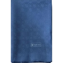 Vakko Pamuk Ipek Monogram Şal 40752-PETROL