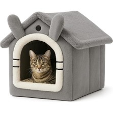 Brf Store Sepetium Kedi Evi Yumuşak Kedi Yatağı | Peluş Derin Uyku Evi, Çıkarılabilir Minderli, Isı Yalıtımlı