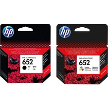 Brf Store Sepetium Hp F6V25AE + F6V24AE 652 Siyah + Renkli Kartuş Seti