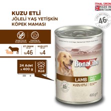 BonaCibo Jöleli Kuzu Etli Yaş Köpek Maması, 400 gr x 24 Adet