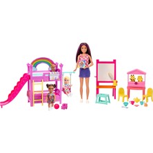 Brf Store Sepetium Barbie Skipper Bebek Bakıcılığı Eğlencesi Oyun Seti 3 Bebek, Mobilya ve 15'ten Fazla Aksesu