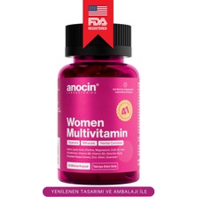 anocin 30 Adet Kadın Multivitamin Kapsül 41 Farklı Vitamin ve Mineral İçeren Türkiye Üretimi