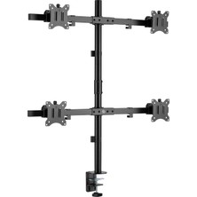 Brf Store Sepetium Npo STD5704B 17"-32" Dörtlü Monitör Standı, 2x2 Kurulum, Trader/yazılımcı Monitör Kolu/tutu