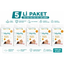 Baby&baby Kaydırmaz Bantlı Bebek Bakım Örtüsü 60X60CM 10'lu x 5'li Paket