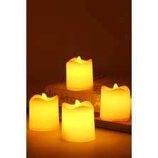 Brf Store Sepetium Telvesse 4 Adet Mini LED Mum Seti Pilli Dumansız Alevli Ledli Dekoratif Yapay Mum Dekor Işı